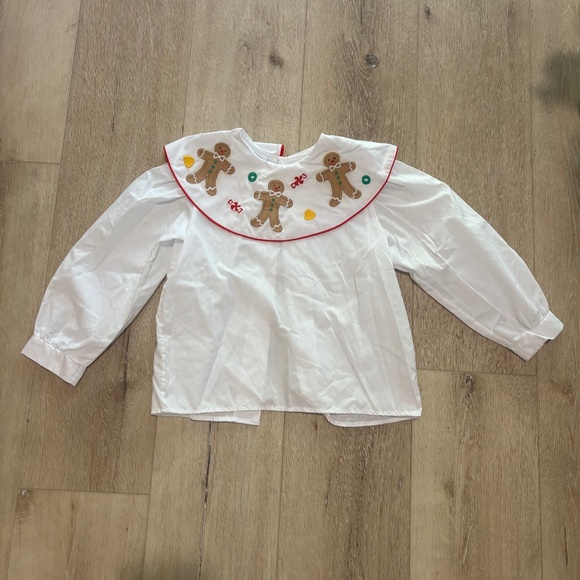 Kelly’s kids Peter Pan collar Holiday Christmas embroidery size 5 - Picture 1 of 5